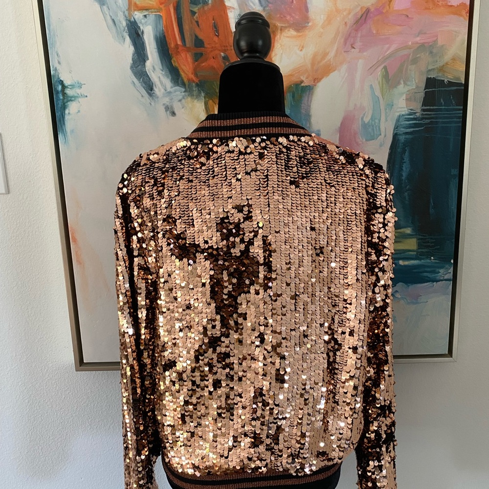 Scripted Sequin Bomber Jacket - Scripted- NWT. New With Tags. - Picture 3 of 16